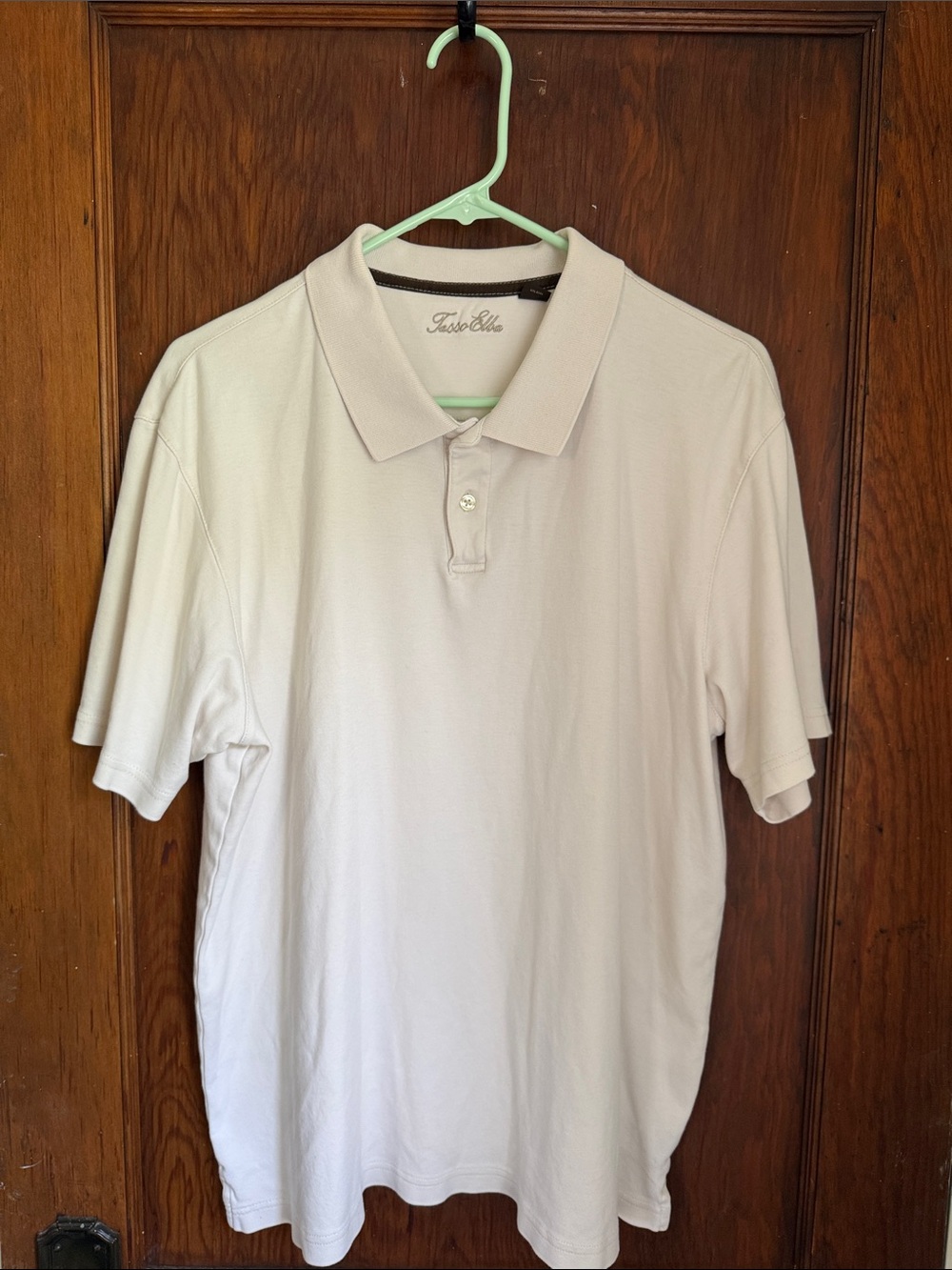 Tasso Elba Polo Shirt - Cream, Size L